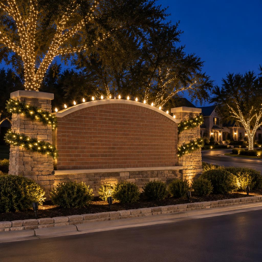 Holiday lighting installation
